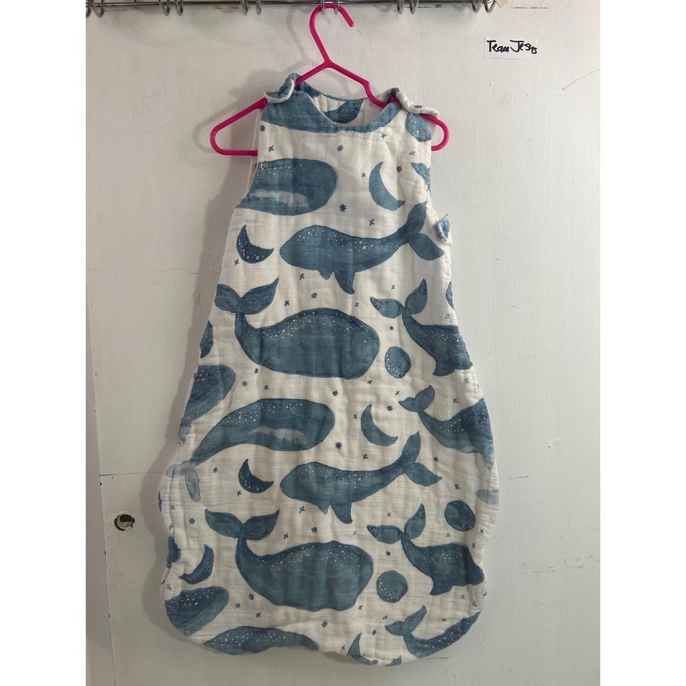 Crane Baby Sleep Sack 0-9 Month Blue Whale Muslin 1.2 TOG Kids Wearable Blanket